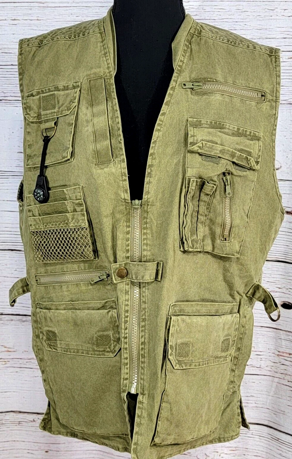ROTHCO Outback Men's 18 Pocket Outdoor Fishing Hiking Camping Green Vest Small