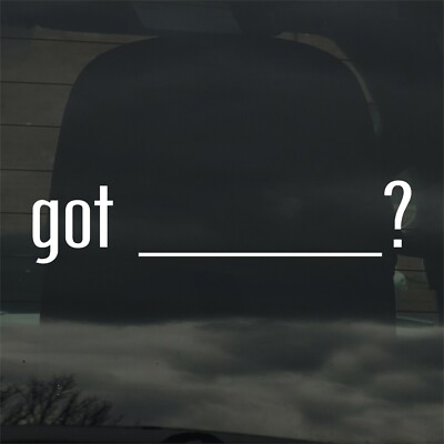 Got ____? Add Your Custom Text Vinyl Sticker Decal for Car Window Laptop & More