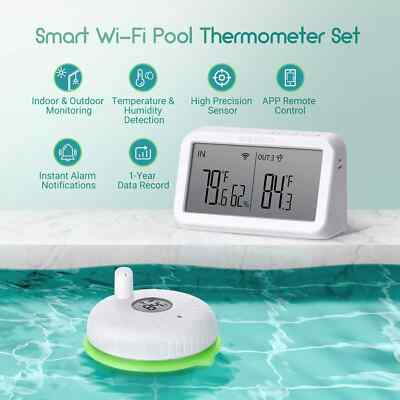 Digital WiFi Gateway Pool Thermometer App Fernüberwachung Bildschirm Schwimmbad