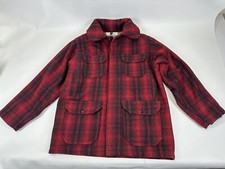 Woolrich Hunting Jacket Wool Mackinaw Buffalo Plaid Coat 60s 70s Mens 40 Vintage