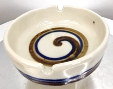 Swirl Evangel Pottery Stoneware 2 Holder Ashtray Trinket Dish New Mexico Marked