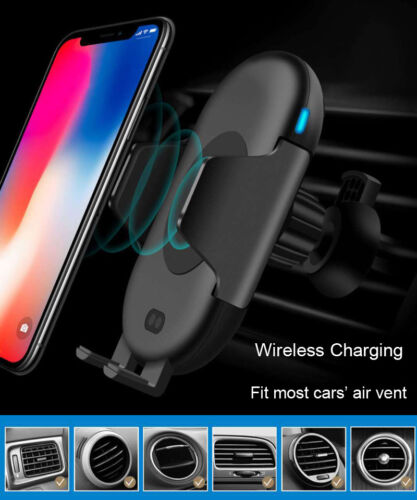 Wireless Charging Car Charger Automatic Induction Car Air Vent Phone Holder - Picture 1 of 20