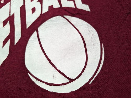 Vintage Sunnyslope Basketball Tee Large Maroon USA Made Single Stitch T-Shirt - Bild 3 von 6