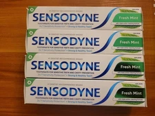 Sensodyne Fluoride Toothpaste Fresh Mint, 4 Oz, 4 Pack, Exp 02/2027