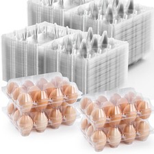 120 Pack Egg Cartons Cheap Bulk 12 Count, 1 Dozen Clear Empty Egg Cartons for Ch