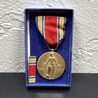 Original WW2 U.S. Military 1946 Dated Boxed Victory Medal Set w/Ribbons