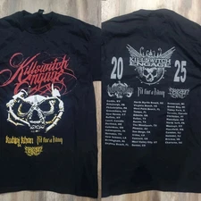 Killswitch Engage 2025 Tour short sleeve black color 2 side shirt
