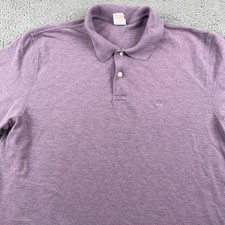 Brooks Brothers Polo Shirt Mens Large Purple Performance Original Fit Logo Pique