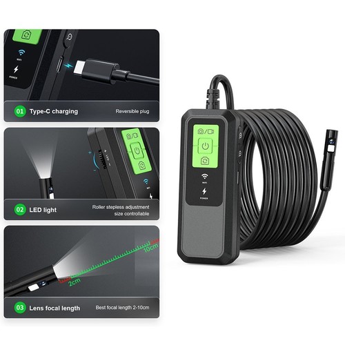Professional Grade 1M Dual Lens Inspection Tool with WiFi Functionality