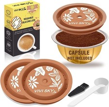 Reusable Coffee Capsule Lids for Nespresso Vertuoline - 3PCS Silicone Caps