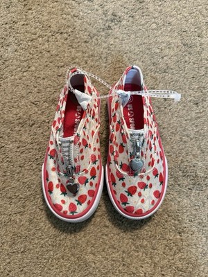   US Sports Strawberry Print Girls Kids Sneakers Summer Fun Unique Shoes 8