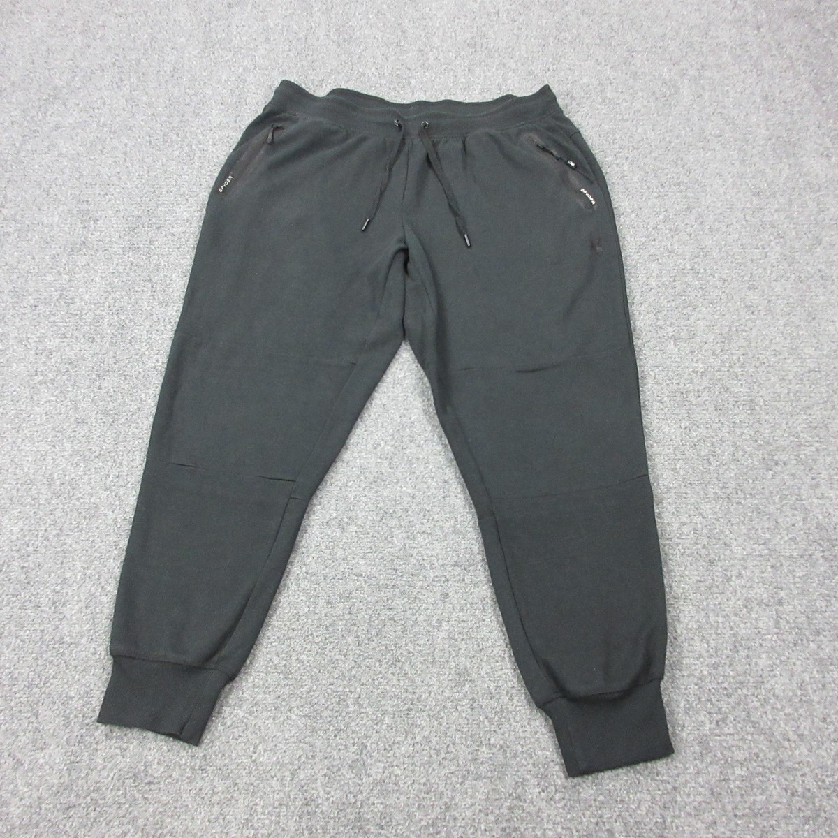 Spyder Active Pants Mens 2XL Black Fleece Joggers Zip Pockets