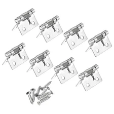 8 PCS 1" Spring Loaded Hinges Self Closing Hinge 304 Stainless Steel