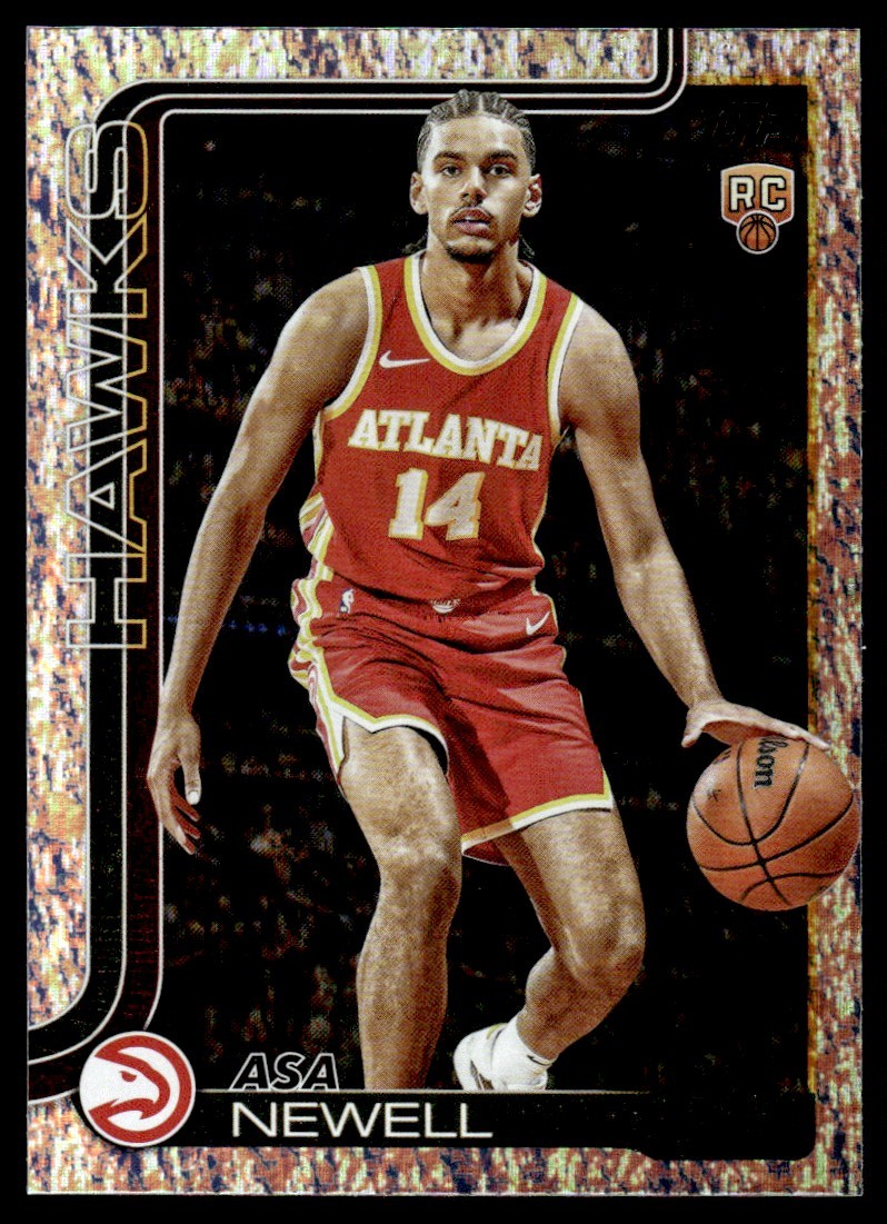 2025-26 Topps Flagship Asa Newell Atlanta Hawks #223 Sand Glitter