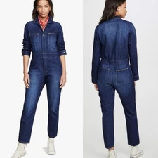 LEE Union-Alls Jumpsuit Coverall Womens XL Blue Denim Workwear Retro Utilitarian