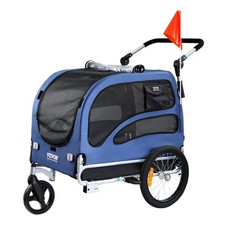 Dog Bike Trailer, Supports up to 100 lbs, 2-in-1 Pet Stroller Cart Bicycle Carri