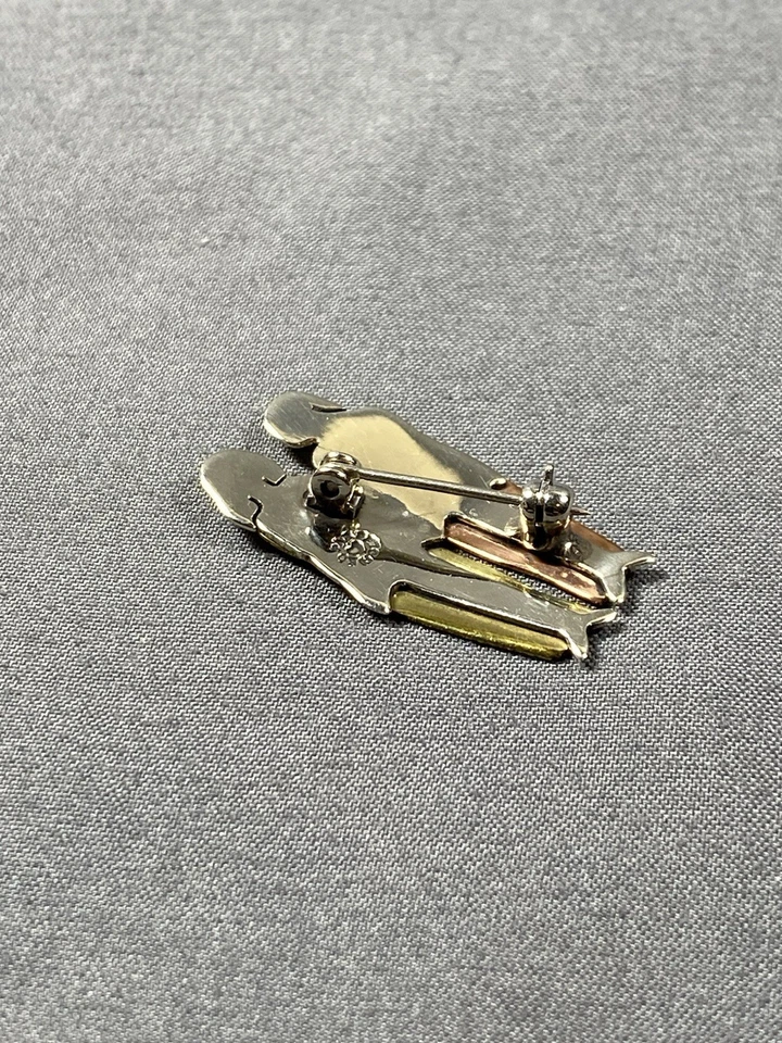 Брошь на булавке FAR FETCHED Sisterhood 2 Sisters медь латунь серебро - Изображение 2 из 4