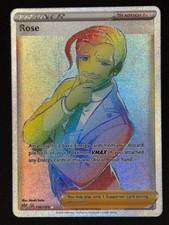 rainbow rare rose trainer card Pokemon Darkness Ablaze Secret Rare Rose #196