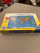 New Ravensburger World Map Puzzle Sealed 60 Pieces 14.25" x 10.25" Ages 4 