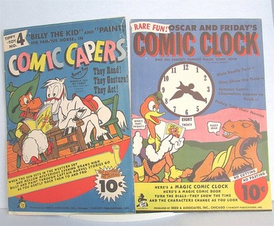 COMIC Punch Out Book Billy Kid Captain Marvel Tippy Toy Clock Paper 1940s