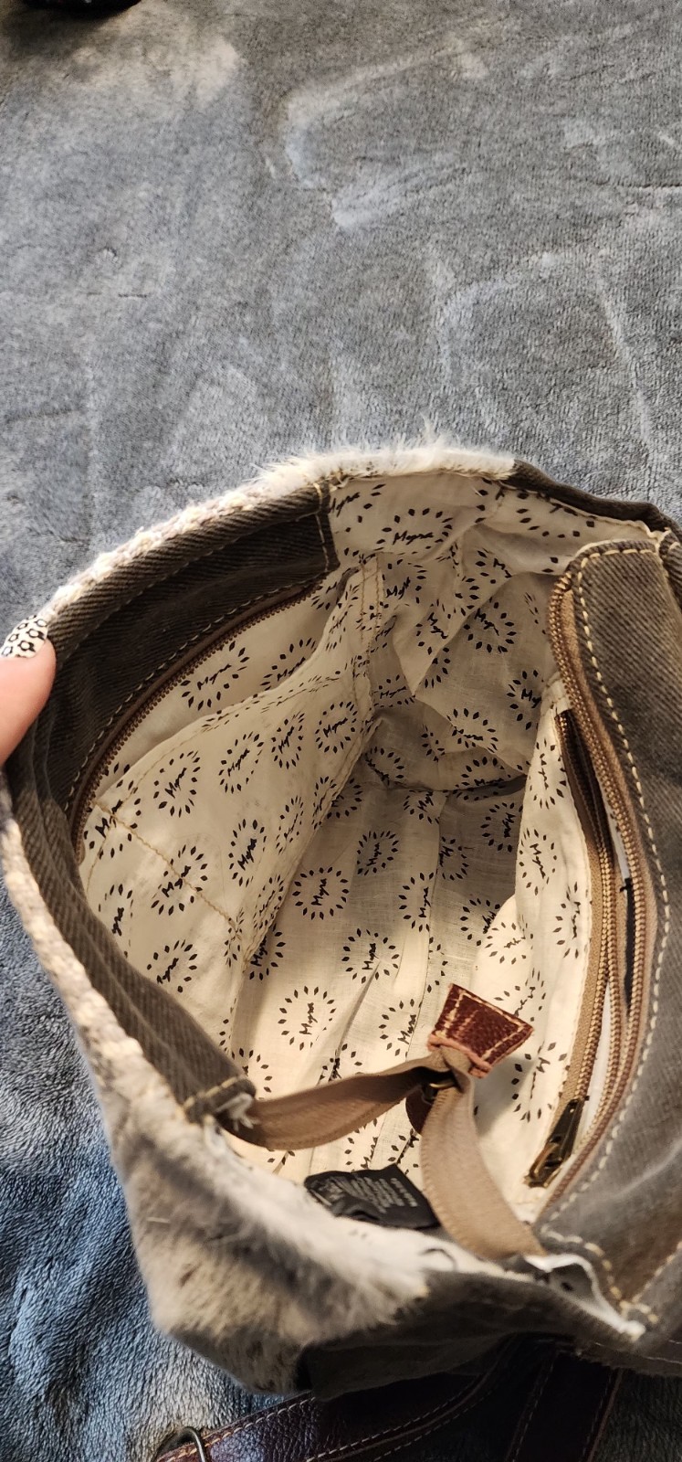 Myra Western Theme Geometric Pattern Brown Backpa… - image 2