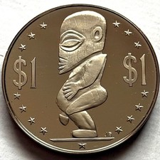 COOK ISLANDS 1 DOLLAR 1973 PROOF, TANGAROA