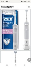 Oral-B Vitality 100 Electric Toothbrush White Oscillating Rechargeable Timer