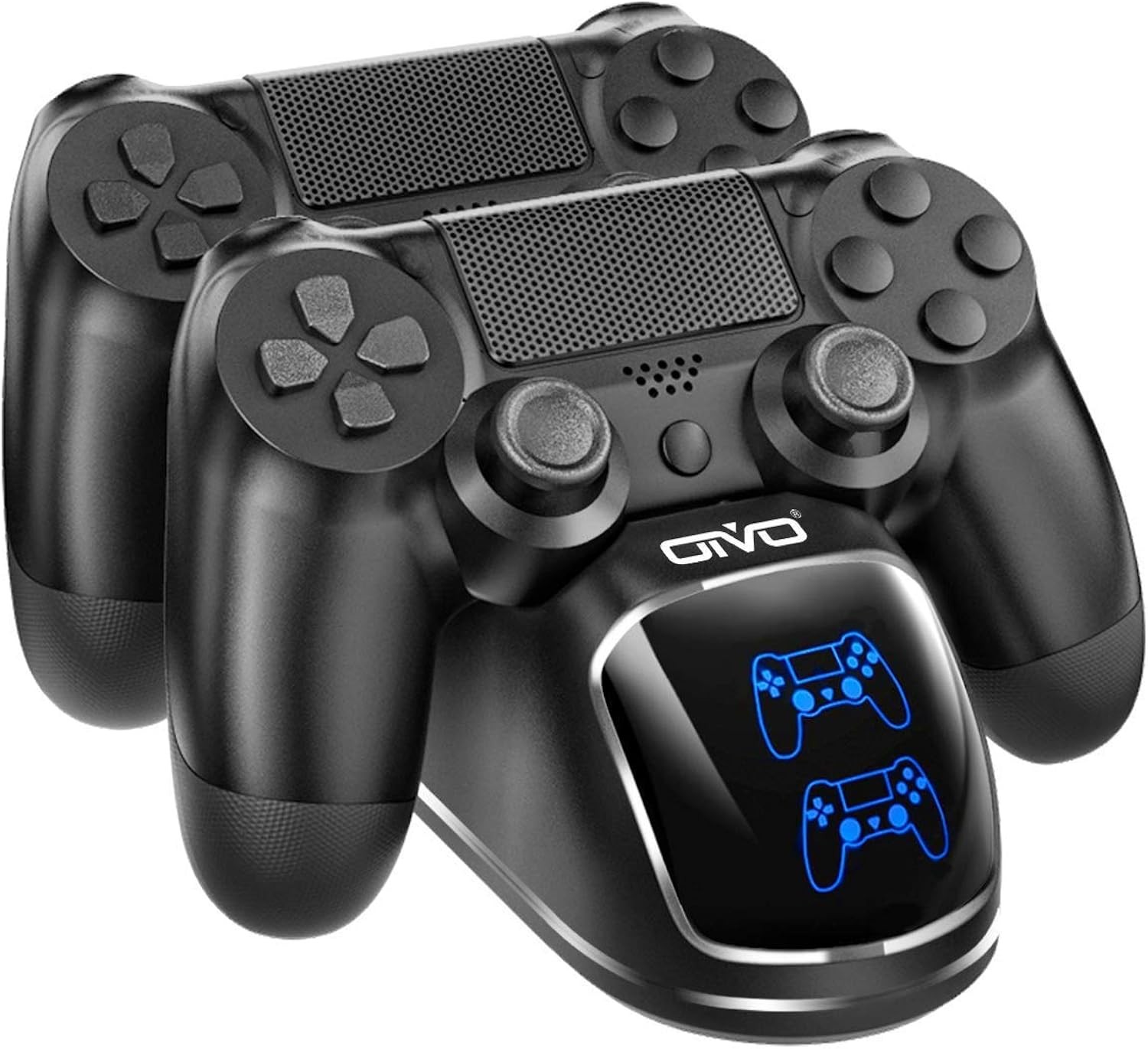 PS4 Controller Charging Station Dual Charger Dock Fast 1.8H USB LED for