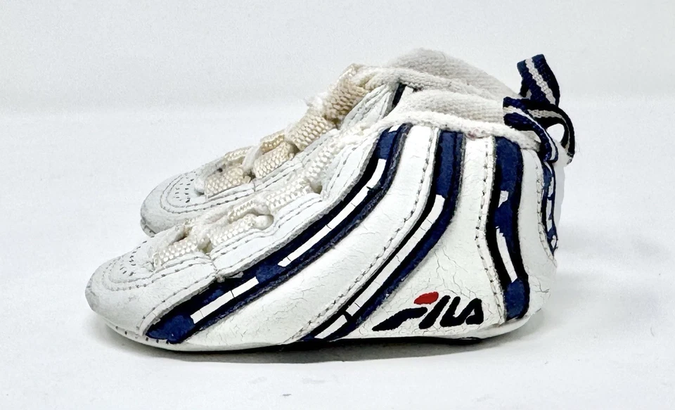 Vintage OG 1996 Fila Stack II 2 Jerry Stackhouse Toddler Infant Crib sz 2 - Image 2 of 4