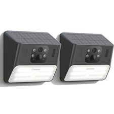 2 Pack Cinnado 3MP Solar Security Camera Outdoor Wireless WiFi Human Detection