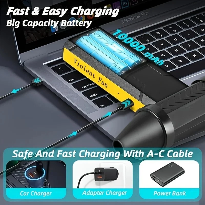 800.000RPM 200W Elektrische Staubgebläse Druckluftspray Dose Air GBL 18v 120 - Bild 4 von 4