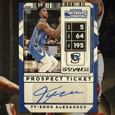 2020 Panini Contenders Draft Picks Prospect Ticket Auto #5 Ty-Shon Alexander RC