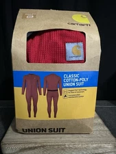 Carhartt Men’s Base Layer Union Suit ~ Classic Cotton-Poly ~ Red / 3XL