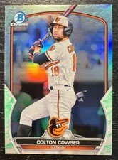 2023 Bowman Chrome Colton Cowser Prospect Green Lunar Refractor Orioles