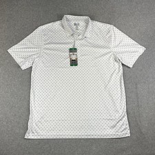 Greg Norman Polo Shirt Mens XL Play Dry Geometric Print Performance Ying Yang