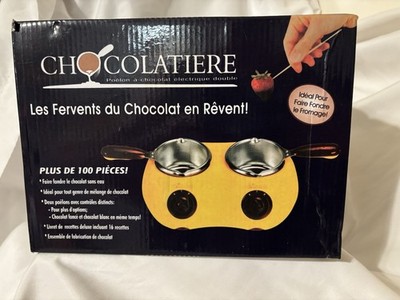 Chocolatiere Electric Dual Melting Pot Kit Plus 100 Pieces New in Box!
