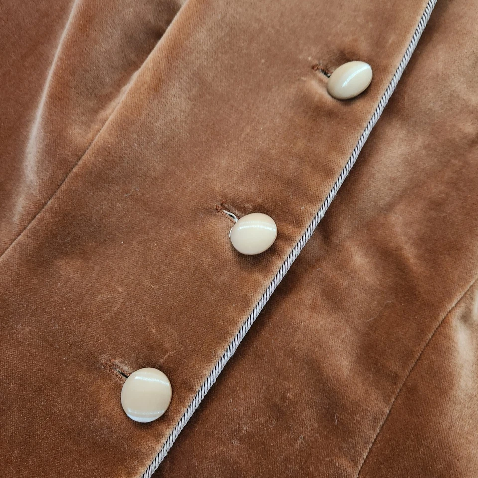 Vintage 70s Adolph Schuman for Lilli Ann Womens Velvet Blush Blazer Size M/ L - Image 2 of 4