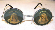 2 pair HOLOGRAPHIC VIRGIN MARY RELIGIOUS GLASSES hologram 3-D unisex sunglasses