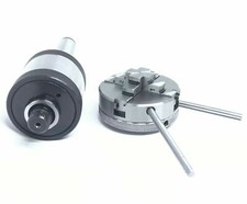 Mandril de torno de 4 mordazas 65 mm con centro giratorio MT3 roscado M14x1