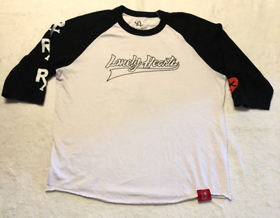 Broken Hardened Shirt Adult Extra Large White Black Lonely Hearts Art Mens