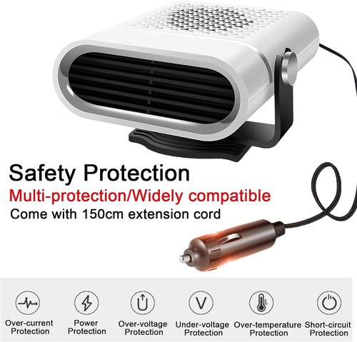 12V Car Heater Defroster Air Purification Fast Heating Plug in Cigarette Lighter - Picture 7 of 13