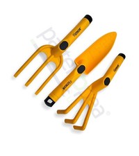 Set di 3 Attrezzi per giardinaggio con Rastrello Pala Forchetta kit mini pala 