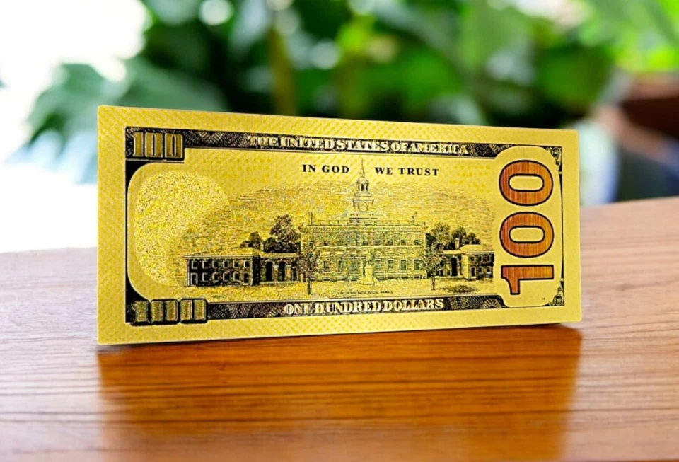 Gold-Plated $100 Collectible USA PVC Banknote – Benjamin Franklin Edition - Image 4 of 4