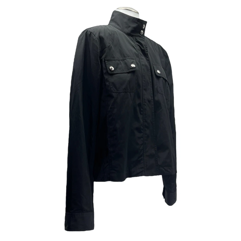 Chaqueta cortavientos ligera AMERICAN LIVING para mujer L cremallera frontal NEGRA Foto 4 de 4