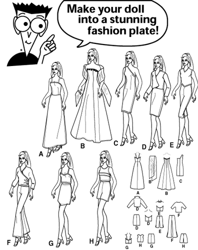 Barbie 2002 11-1/2" Moda Muñeca Ropa Costura Patrón Simplicidad 5755 Nuevo Fuera de Stock - Imagen 3 de 3