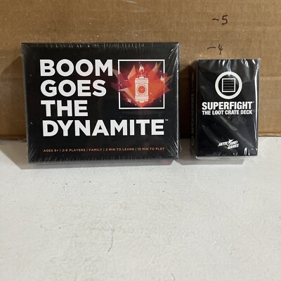 Boom Goes The Dynamite Game and Superfight loot Deck