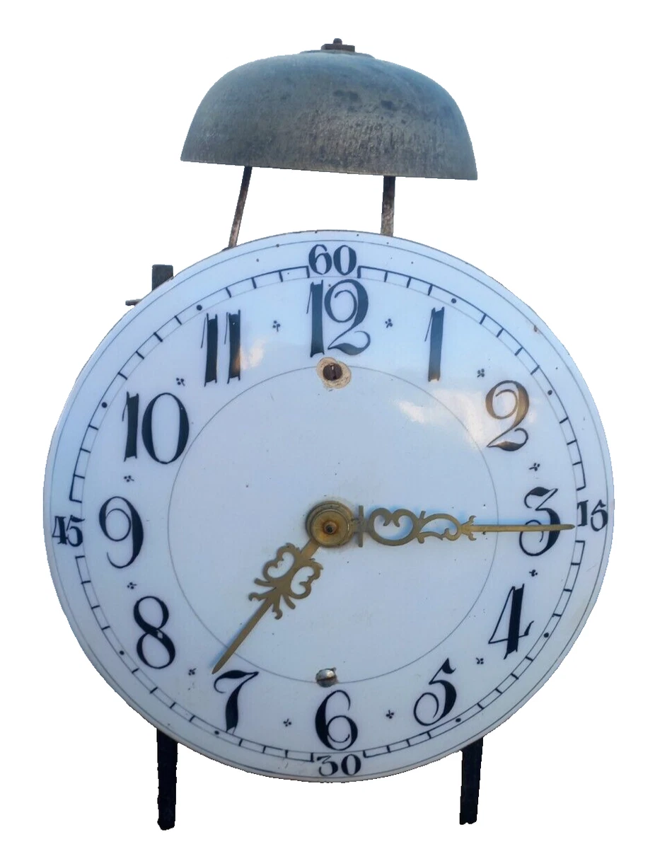 Horloge formica vintage pendule murale silencieuse asymétrique Diehl bleu azur