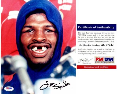 Leon Spinks Signed Boxing 8x10 inch Photo - Died 2021 + PSA/DNA Authenticity COA - Picture 1 of 1