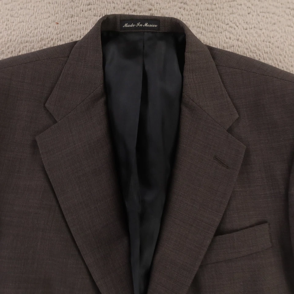 Blazer De Colección Pierre Cardin Chaqueta M Gris Pata de Gallo Mini Cuadros 100% Lana EE. UU. 40R Foto 2 de 4