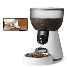 iPettie F4-C Smart Automatic Pet Feeder with 160° Wide-Angle Camera 5G WiFi C...
